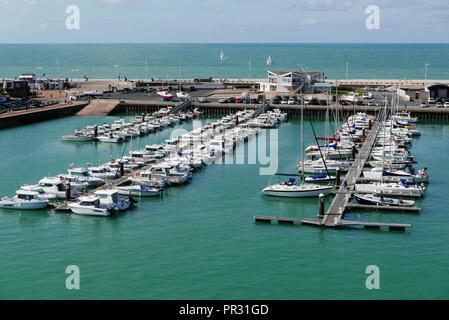 Hafen von Fécamp, Normandie, Seine-Maritime, Frankreich, Europa Stockfoto