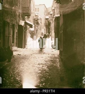 Jerusalem im Schnee 1921, Israel Stockfoto