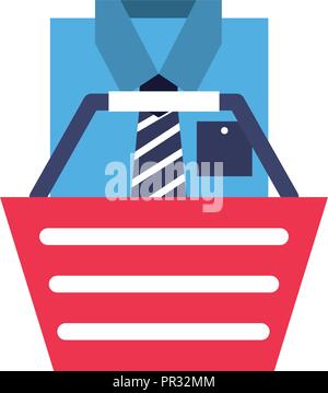 Warenkorb shirt kleider elegante Online shopping Stock Vektor