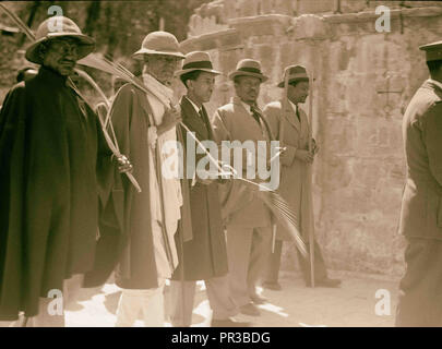 Palmsonntag, 1937 Abessinier Prozession Jerusalem, Israel Stockfoto