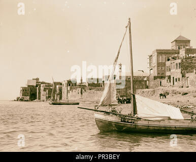 Tartus. Die Stadt entlang der Küste. 1936, Syrien, Tartūs Stockfoto
