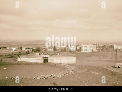 Jebel el-Drusische & Hauran. Soueida. Allgemeine Ansicht von Osten. 1938, Syrien, Suwaydāʾ Stockfoto