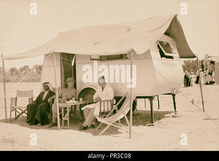 Die Abt. der Gesundheit, Mobile Augenklinik. Die in arabischen Dörfern des Südens Land, N.E. von Gaza. Stockfoto