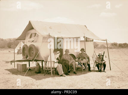 Die Abt. der Gesundheit, Mobile Augenklinik. Die in arabischen Dörfern des Südens Land, N.E. von Gaza. Stockfoto