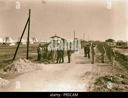 Ankunft in Palästina von Herrn Antony [d. h., Anthony] Eden. Eden Inspektion A.I.F. [D. h. Australischer kaiserlichen Truppen] Truppen Stockfoto