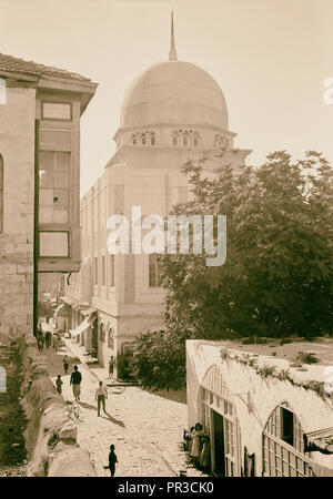 Arabische Fabriken und allgemeine Verbesserungen in Nablus, die neue Moschee an der Außenseite. Nablus, im Nahen Osten, im Inneren Altstadt Stockfoto