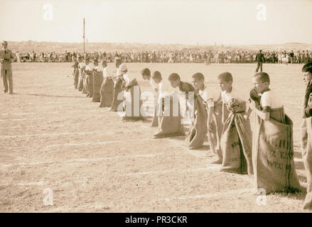 Dritte jährliche Sportveranstaltung der staatlichen Schulen der Jerusalem sub-District, auf Regierung arabische Hochschule Boden Stockfoto