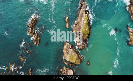 Erstaunlich Luftaufnahme über Dunquin Pier an der irischen Westküste Stockfoto