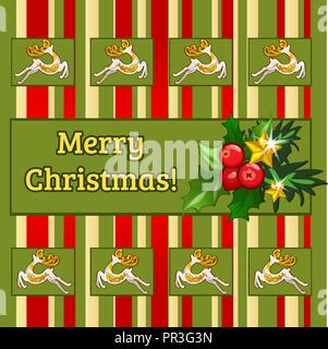 Sample Design Plakat mit Attribute von Silvester und Weihnachten. Skizze von Poster, Party Einladung und anderen Karten mit Glas farbigen Kugeln und Schleife. Vektor cartoon Close-up Abbildung. Stock Vektor