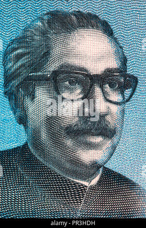 Scheich Mujibur Rahman Portrait von Bangladesch Geld Stockfoto