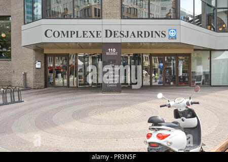 MONTREAL, KANADA - 8 September, 2018: Complexe Desjardins Eingang in Montreal. Complexe Desjardins ist eine gemischt genutzte Büro-, Hotel-, und Shopping Mall. T Stockfoto