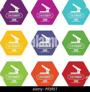 Hefter Icons Set9 Vektor Stock Vektor