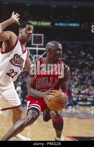 Michael Jordan von den Chicago Bulls. Jahreszeit 1997-1998 Stockfoto