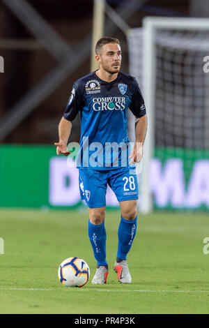 Leonardo Capezzi (Empoli) während Erie der Italienischen eine "Übereinstimmung zwischen Empoli 1-1 Mailand im Carlo Castellani Stadion am 27. September 2018 in Florenz, Italien. (Foto von Maurizio Borsari/LBA) Stockfoto