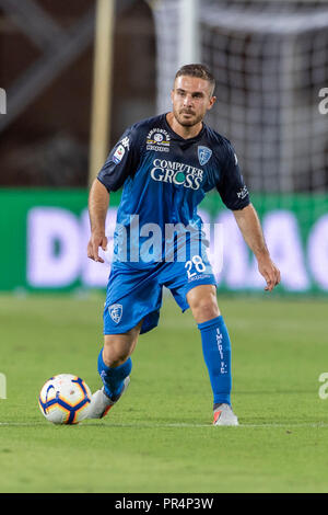 Leonardo Capezzi (Empoli) während Erie der Italienischen eine "Übereinstimmung zwischen Empoli 1-1 Mailand im Carlo Castellani Stadion am 27. September 2018 in Florenz, Italien. (Foto von Maurizio Borsari/LBA) Stockfoto