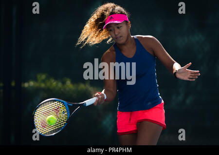 Peking, China. September 29, 2018 - Naomi Osaka Japan Praktiken an der China Open 2018 WTA Premier Pflichtfeld Tennis Turnier Quelle: AFP 7/ZUMA Draht/Alamy leben Nachrichten Stockfoto