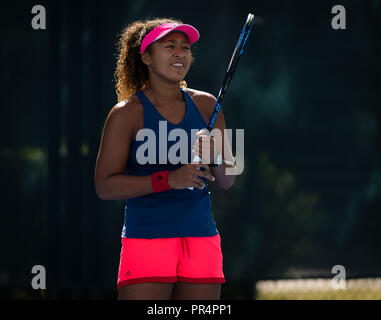 Peking, China. September 29, 2018 - Naomi Osaka Japan Praktiken an der China Open 2018 WTA Premier Pflichtfeld Tennis Turnier Quelle: AFP 7/ZUMA Draht/Alamy leben Nachrichten Stockfoto