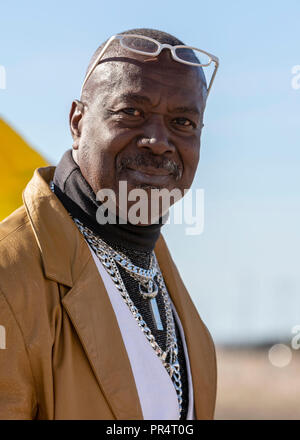 PORTHCAWL, VEREINIGTES KÖNIGREICH. 29. September 2018. Ein Performer im 2018 Elvis Festival in Porthcawl, South Wales. © Foto Matthew Lofthouse - Freier Fotograf Credit: Matthew Lofthouse/Alamy leben Nachrichten Stockfoto