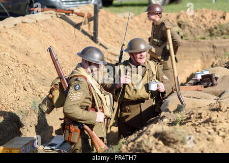 Wenig Carlton, Nottinghamshire, UK: 29. September 2018: Southwell pflügen Match ist der grösste landwirtschaftliche eines Tages zeigen in Nottinghamshire, im Jahre 1855 gegründet und wird von einem Ausschuss, bestehend aus lokalen Geschäftsleuten und ländliche Enthusiasten. Die jährliche Messe ist an einem anderen Schauplatz jedes Jahr statt mit 2018 kleinen Carlton gehalten wird. Credit: Ian Francis/Alamy leben Nachrichten Stockfoto