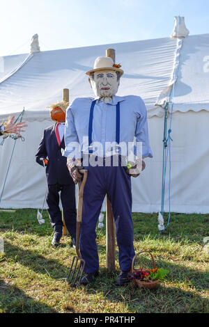 Wenig Carlton, Nottinghamshire, UK: 29. September 2018: Southwell pflügen Match ist der grösste landwirtschaftliche eines Tages zeigen in Nottinghamshire, im Jahre 1855 gegründet und wird von einem Ausschuss, bestehend aus lokalen Geschäftsleuten und ländliche Enthusiasten. Die jährliche Messe ist an einem anderen Schauplatz jedes Jahr statt mit 2018 kleinen Carlton gehalten wird. Credit: Ian Francis/Alamy leben Nachrichten Stockfoto
