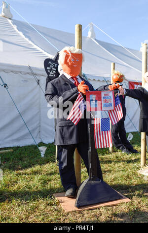 Wenig Carlton, Nottinghamshire, UK: 29. September 2018: Southwell pflügen Match ist der grösste landwirtschaftliche eines Tages zeigen in Nottinghamshire, im Jahre 1855 gegründet und wird von einem Ausschuss, bestehend aus lokalen Geschäftsleuten und ländliche Enthusiasten. Die jährliche Messe ist an einem anderen Schauplatz jedes Jahr statt mit 2018 kleinen Carlton gehalten wird. Credit: Ian Francis/Alamy leben Nachrichten Stockfoto