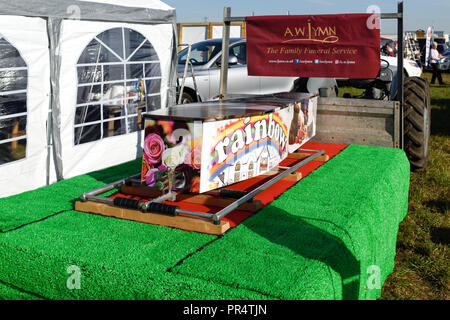 Wenig Carlton, Nottinghamshire, UK: 29. September 2018: Southwell pflügen Match ist der grösste landwirtschaftliche eines Tages zeigen in Nottinghamshire, im Jahre 1855 gegründet und wird von einem Ausschuss, bestehend aus lokalen Geschäftsleuten und ländliche Enthusiasten. Die jährliche Messe ist an einem anderen Schauplatz jedes Jahr statt mit 2018 kleinen Carlton gehalten wird. Credit: Ian Francis/Alamy leben Nachrichten Stockfoto