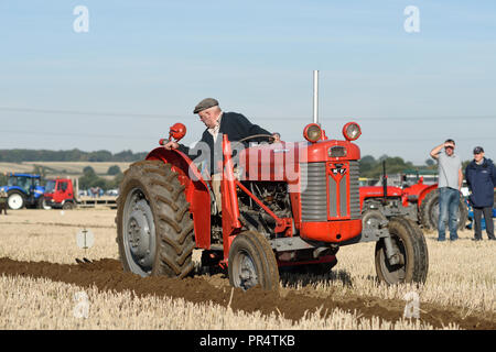 Wenig Carlton, Nottinghamshire, UK: 29. September 2018: Southwell pflügen Match ist der grösste landwirtschaftliche eines Tages zeigen in Nottinghamshire, im Jahre 1855 gegründet und wird von einem Ausschuss, bestehend aus lokalen Geschäftsleuten und ländliche Enthusiasten. Die jährliche Messe ist an einem anderen Schauplatz jedes Jahr statt mit 2018 kleinen Carlton gehalten wird. Credit: Ian Francis/Alamy leben Nachrichten Stockfoto