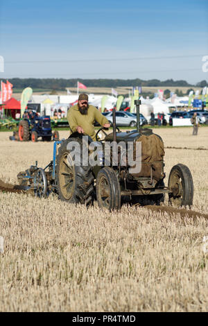 Wenig Carlton, Nottinghamshire, UK: 29. September 2018: Southwell pflügen Match ist der grösste landwirtschaftliche eines Tages zeigen in Nottinghamshire, im Jahre 1855 gegründet und wird von einem Ausschuss, bestehend aus lokalen Geschäftsleuten und ländliche Enthusiasten. Die jährliche Messe ist an einem anderen Schauplatz jedes Jahr statt mit 2018 kleinen Carlton gehalten wird. Credit: Ian Francis/Alamy leben Nachrichten Stockfoto