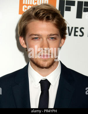 September 28, 2018 - New York City, New York, US-Schauspieler JOE ALWYN besucht die "Der Favorit", während die New York Film Festival 56th Opening Night Gala Präsentation gehalten in der Alice Tully Hall im Lincoln Center. (Bild: © Nancy Kaszerman/ZUMA Draht) Stockfoto