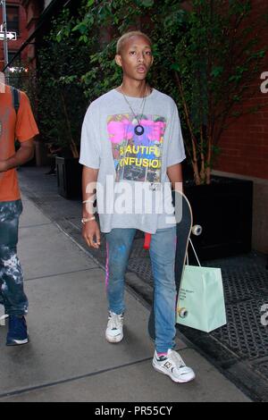 New York, NY, USA. 29 Sep, 2018. Jaden Smith ist am 29. September gesehen, 2018 in New York City. Quelle: Dc/Medien Punch/Alamy leben Nachrichten Stockfoto