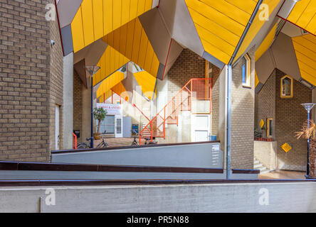 Rotterdam, Niederlande - 03.Mai 2018: Der Cube Häuser in Rotterdam Stockfoto