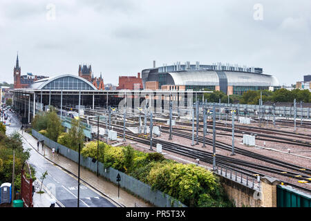 Die Eisenbahnlinie von St. Pancras International Railway Station, London, UK, 2018 Stockfoto