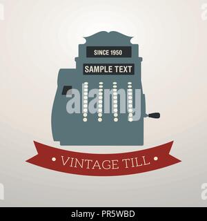 Vintage Style Design logo Kasse Stock Vektor