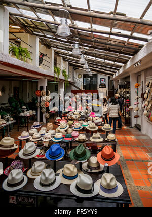 Barranco Sombrero Museum Shop, Innenraum, Azuay Provinz Cuenca, Ecuador Stockfoto