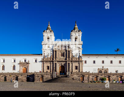 St. Franziskus Kirche und Kloster, Plaza San Francisco, Altstadt, Quito, Provinz Pichincha, Ecuador Stockfoto