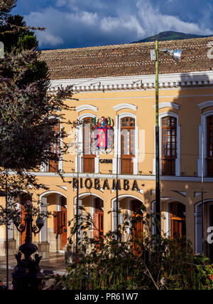 Gemeinde Gebäude, Maldonado Park, Riobamba, Provinz Chimborazo, Ecuador Stockfoto