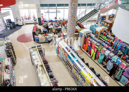 Miami Beach Florida, Walgreens Apotheke Drogerie, innerhalb der Innenschiffe Anzeige Verkauf Kasse Counter Blick von oben Stockfoto