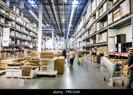 Miami Florida, Doral, IKEA, Inneneinrichtung, Möbel, großes Box-Geschäft, Geschäftslager Stockfoto