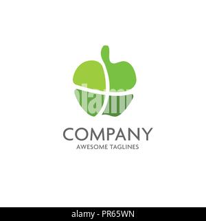Äpfel vektor Logo. Äpfel Symbol. Natur Äpfel Äpfel Logo, Schriftzug. Obst und Gemüse. Stock Vektor