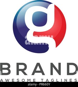 G Buchstaben im Kreis Logo Design, g Buchstaben alphabet Logo Design Stock Vektor