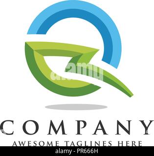 Buchstabe Q Lightning logo Icon Design template Elemente, flash Buchstaben Q logo Vektor, starke Buchstaben Q Logo Stock Vektor