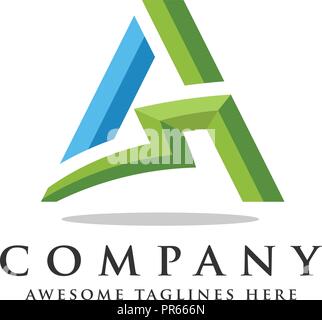 Schreiben ein Blitz logo Icon Design template Elemente, Flash schreiben ein Logo Vektor, starken Brief ein Logo Stock Vektor