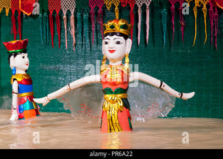 SAIGON, VIETNAM - 05 Januar, 2015 - Traditionelle Water Puppet Theatre Stockfoto