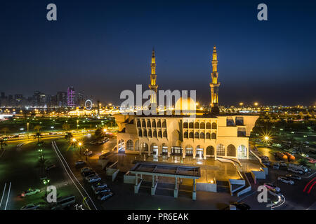 King Faisal Moschee oder Saudi Moschee in Sharjah Stockfoto