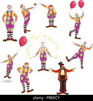 Große clown Set Stock Vektor