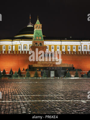 Senat Turm und das Mausoleum von Lenin auf dem Roten Platz in Moskau. Russland Stockfoto