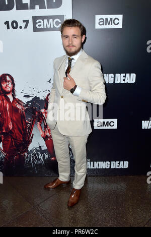 Callan McAuliffe an der AMC "The Walking Dead" Season 9 Premiere auf der DGA-Theater am 27. September 2018 in Los Angeles, Kalifornien. Stockfoto