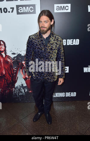 Tom Payne an der AMC "The Walking Dead" Season 9 Premiere auf der DGA-Theater am 27. September 2018 in Los Angeles, Kalifornien. Stockfoto