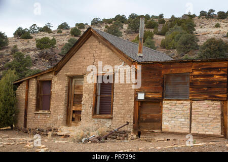 Adobe Haus, Berlin-Icthyosaur State Park, Nevada Stockfoto