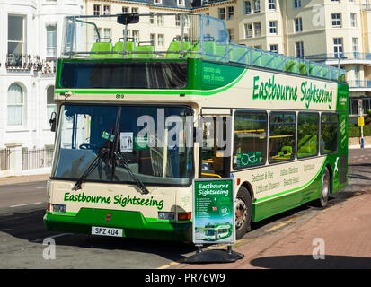 Eastbourne Sightseeing Bus. Stockfoto